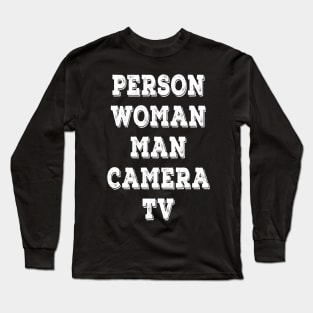 Person Woman Man Camera Tv Long Sleeve T-Shirt